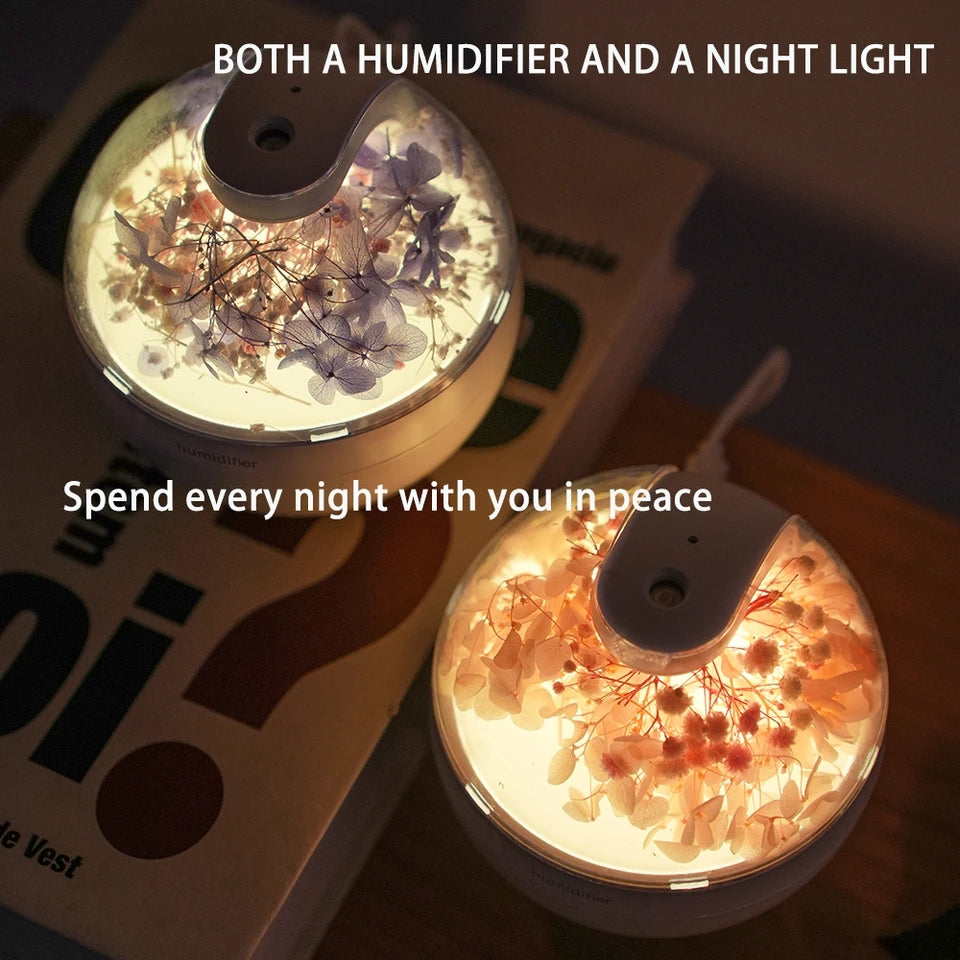 Flower Humidifier, Large Capacity Quiet Cool Mist Humidifier,