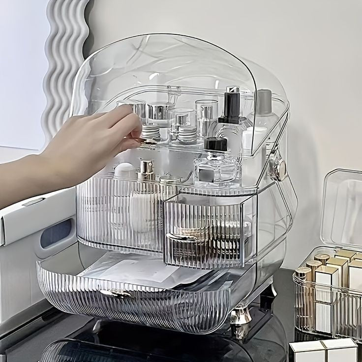 Luxury Acrylic Large Capacity Dressing Table Organizer (Box Packing)