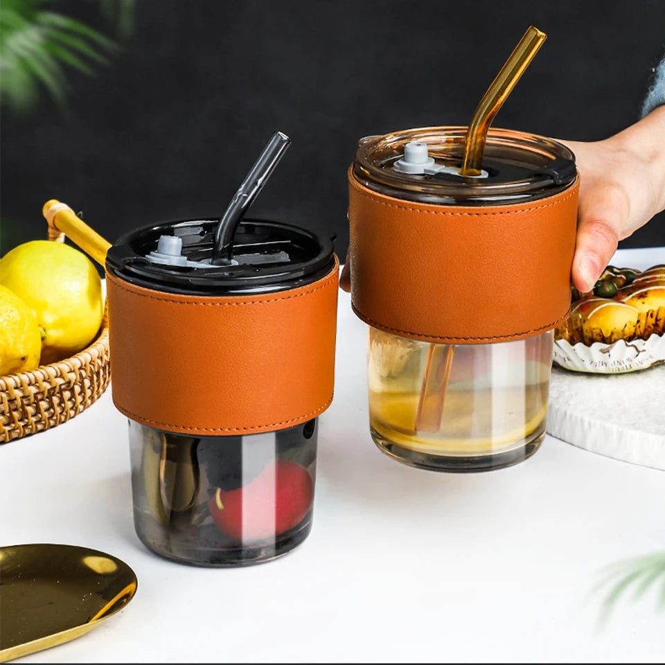 Creative Straw Glass Mug