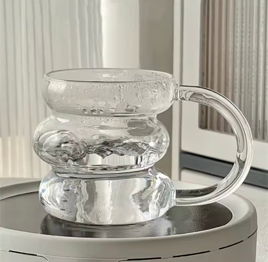 430ml Wavy Design Coffee Glass