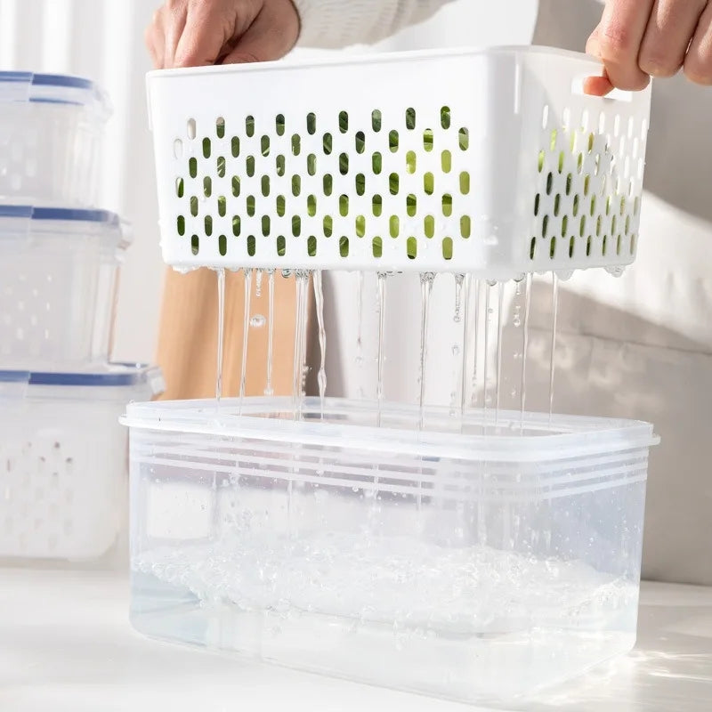 3pcs drainer storage box