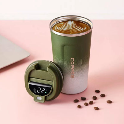 510ml Stainless Steel Insulated Double Shaded Coffee Mug with LED Temperature