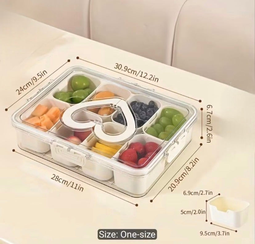 8 Compartments Snack Box with Handle