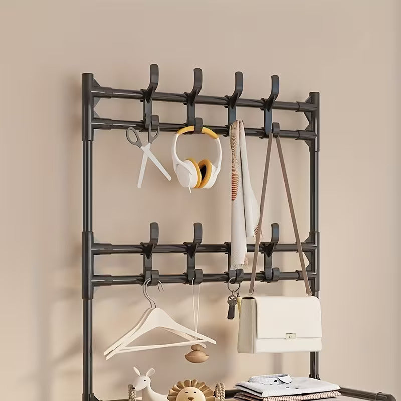 Dustproof Shoe Rack with Hanging Organizer – Space-Saving Multi-Layer Shoe Storage Cabinet