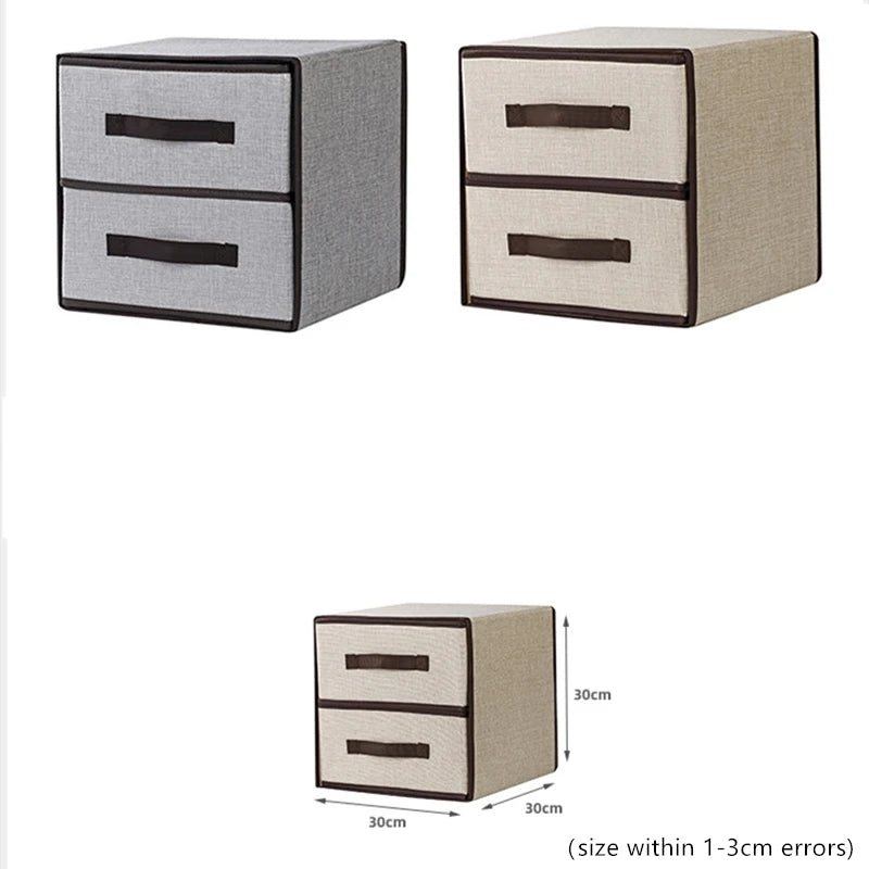 Fabric storage organizer - High quality 2 drawers storage organizer