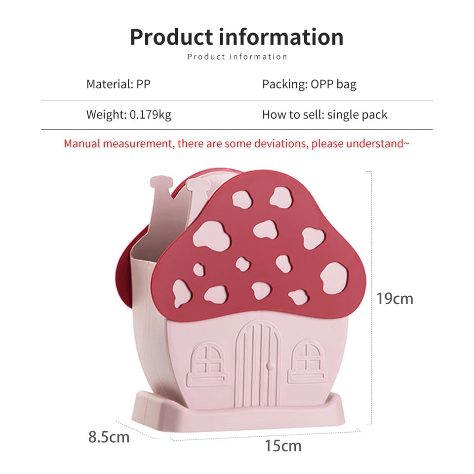 Mushroom design cutlery holder random colour