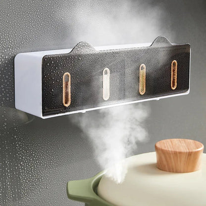 Wall mounted cover top spices rack