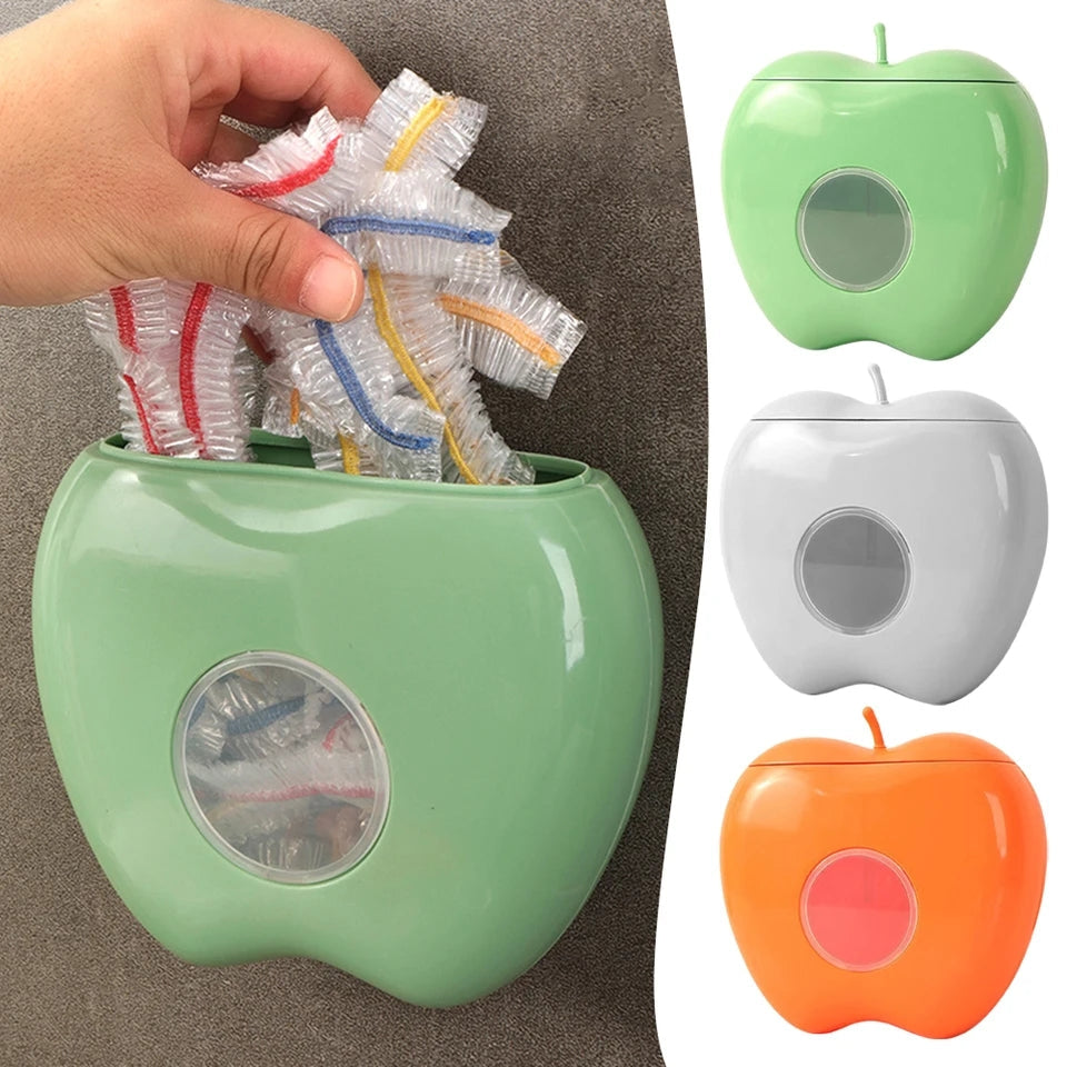 apple shape wall mounted plastic packaging storage box