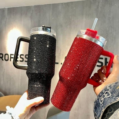 40oz Rhinestones Tumbler Stainless Steel Insulated Travel Mug