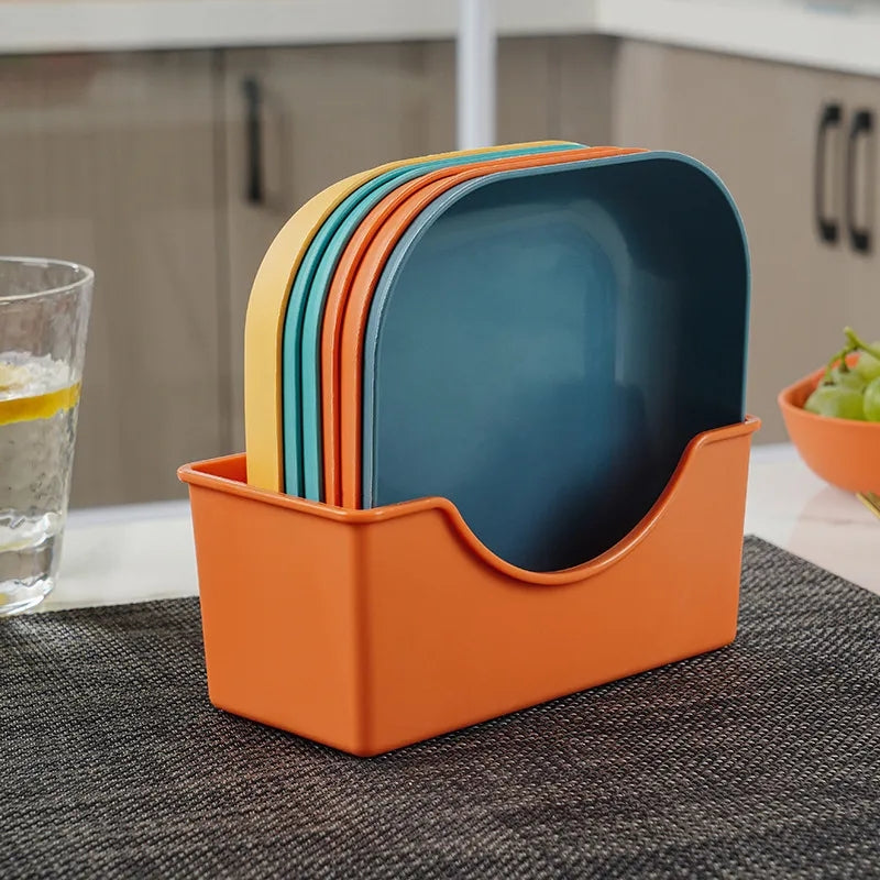 8pcs mini snacks plates with stand
