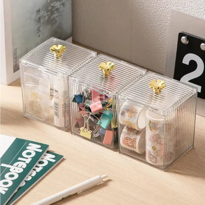 Acrylic multi function holder - Cotton bud holder - lipstick Holder