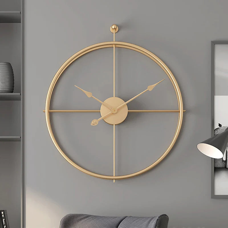 Imported Metallic Golden and Black color wall Clock