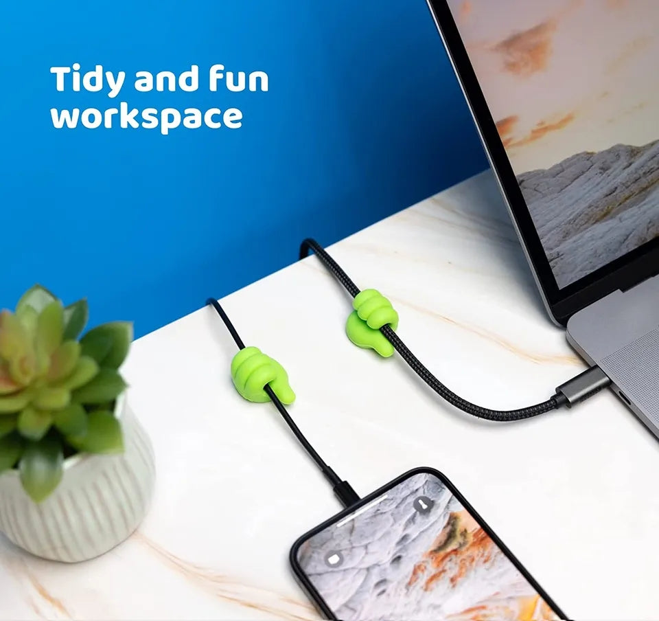 Pack of 10 pieces Thumb mini cable organizer silicon USB cable management multi purpose thumb holder
