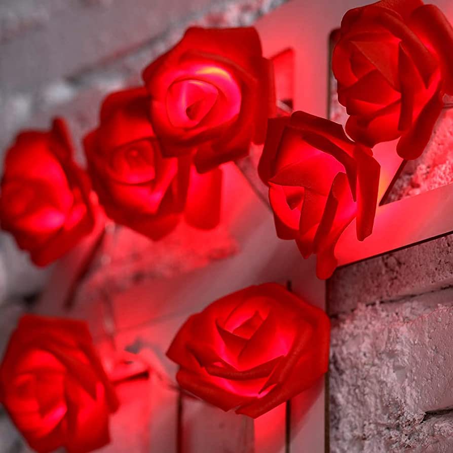 Led flower string light in different colors