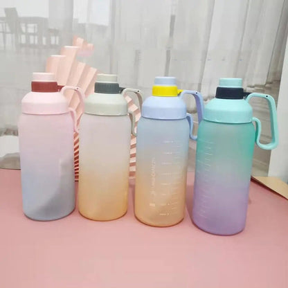 Double shade multi color 1800ml water bottle