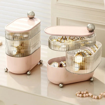 Multi Layer Rotating Desktop Cosmetic Organizer