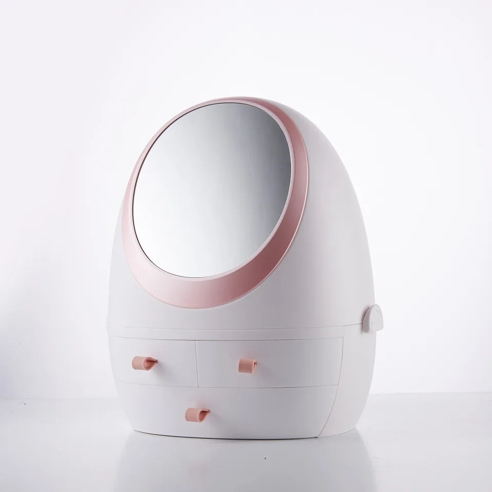 LED Mirror Cosmetic Storage Organizer