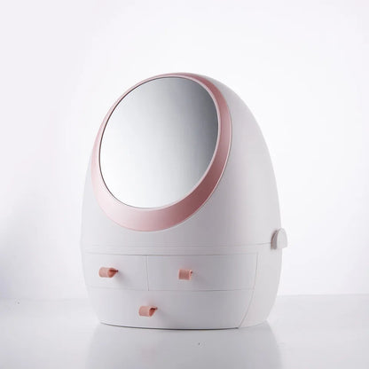 LED Mirror Cosmetic Storage Organizer