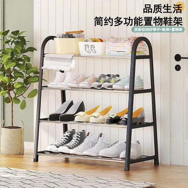 Four layer shoe rack