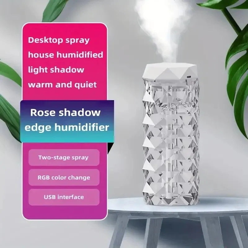 USB Essential Oil Diffuser with 7-Color Light Cool Mist Humidifier