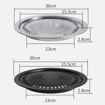 Stainless steel BBQ grill plate