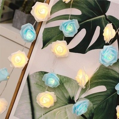 Led flower string light in different colors