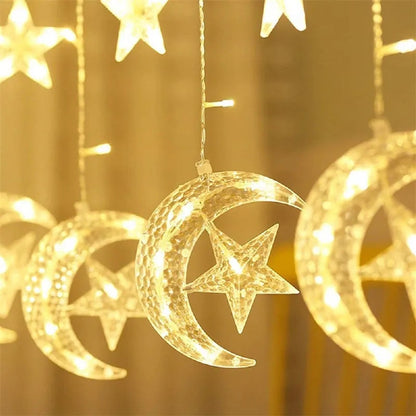 Crescent Moon Curtain Lights 10ft curtain light