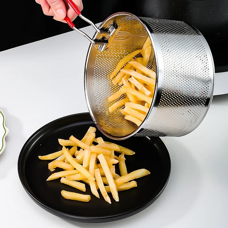 Stainless Steel Steamer And Frying Basket.