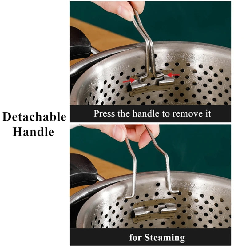 Stainless Steel Steamer And Frying Basket.