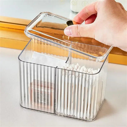 Cotton bud holder + cosmetics organizer