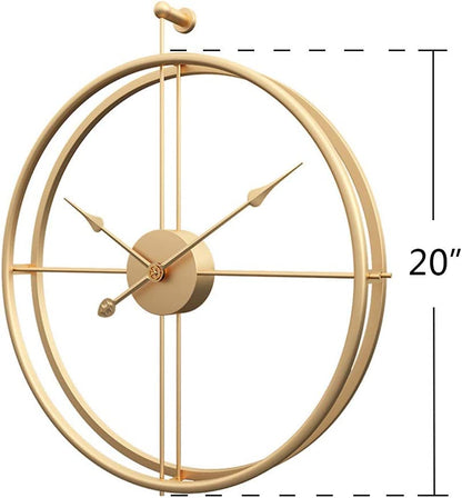 Imported Metallic Golden and Black color wall Clock