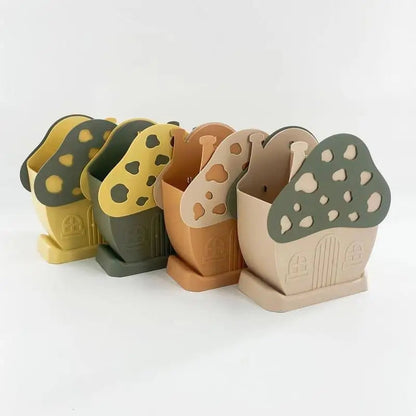 Mushroom design cutlery holder random colour