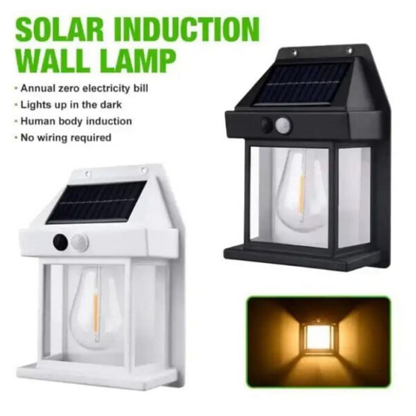 Rechargeable Solar led wall lamp - Solar Sensor led lamp