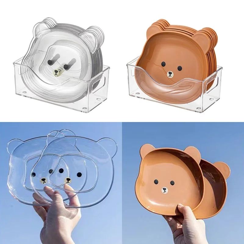 8pcs Mini Snacks Plates With Stand