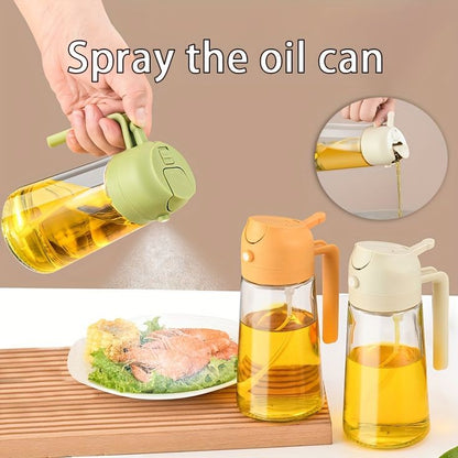 2 In 1 Oil Spray Glass Jug - 450ML