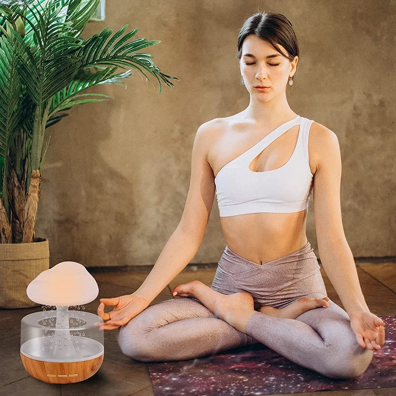 Mushroom Rain Humidifier With Night Light