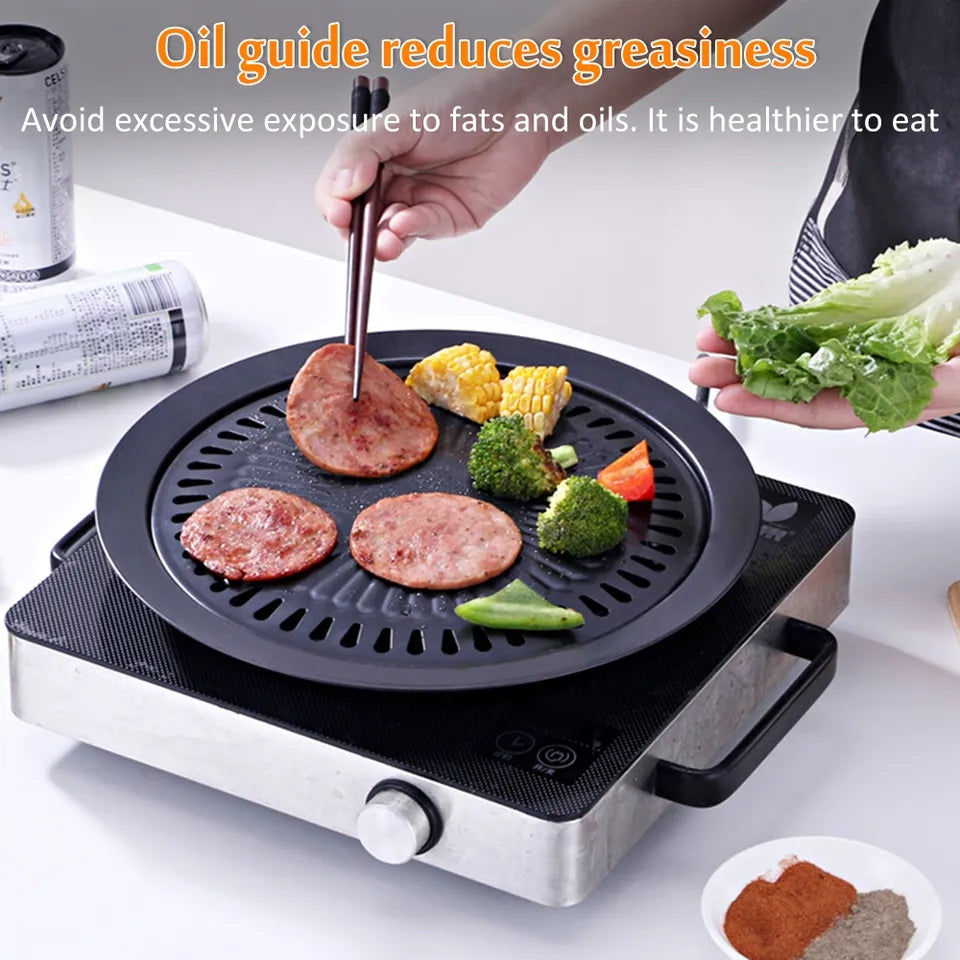 Stainless steel BBQ grill plate