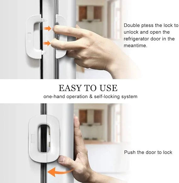 Self Adhesive Fridge lock system for child safety - Buy 1 Get 1 Free