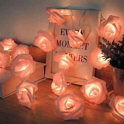 Led flower string light in different colors
