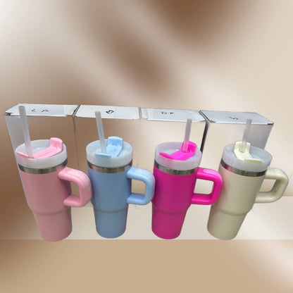 20oz Stainless Steel Tumbler with Lid & Straws