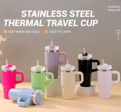 14oz Stainless Steel Tumbler with Lid Straw