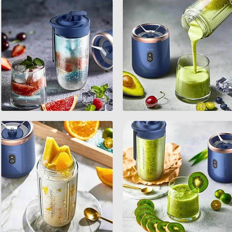 6 Blades Usb Juicer With 300ml Glass