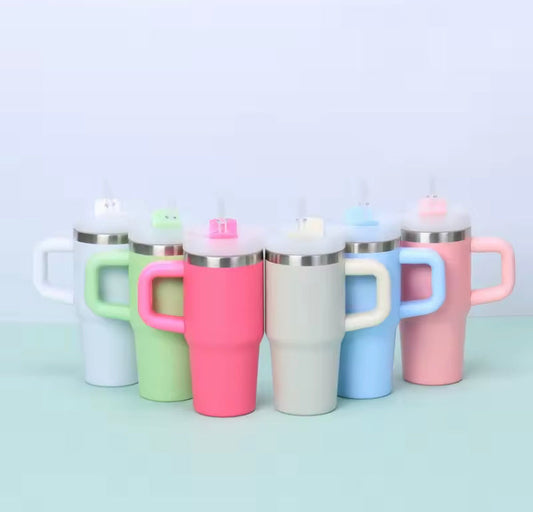 20oz Stainless Steel Tumbler with Lid & Straws