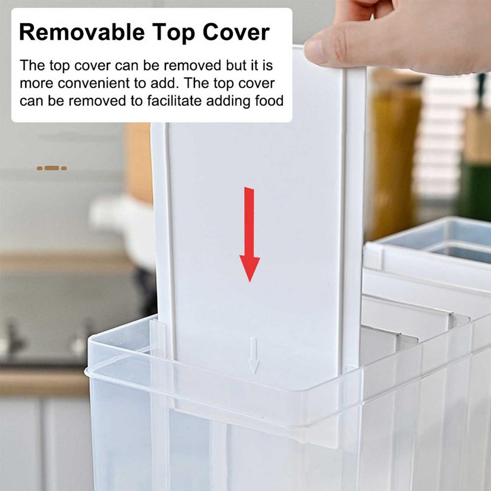 Grains and rice 10Kg wall mounted home sealed rice and grains storage container fine quality dry foods and cereal dispenser container