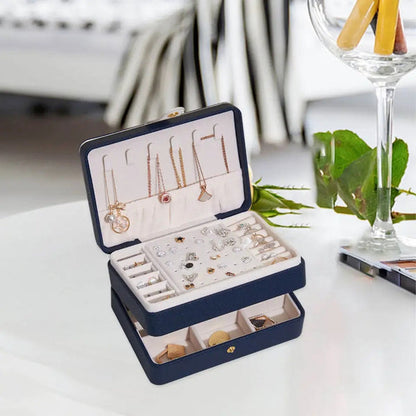 Pu leather portable large capacity jewellery organizer
