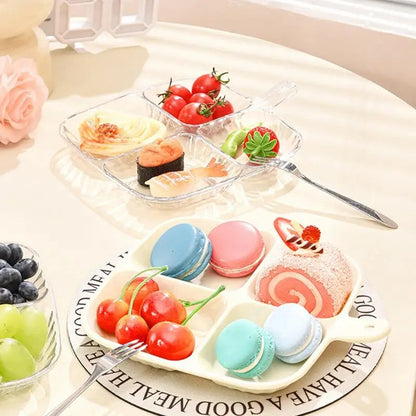 four compartment snack and serving tray