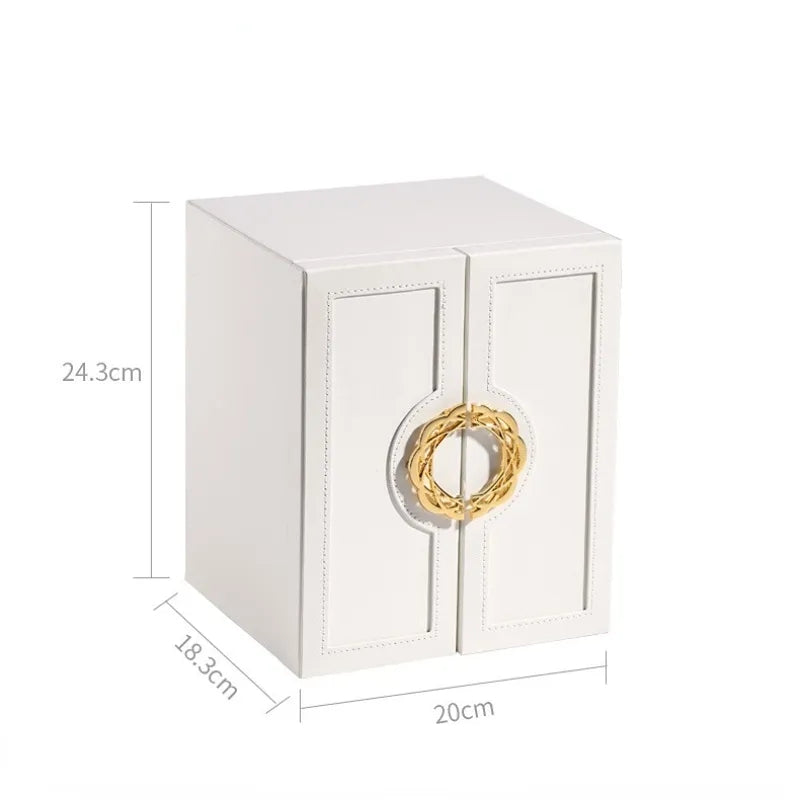 Leather Jewelry Drawer Organizer (5 Grid)