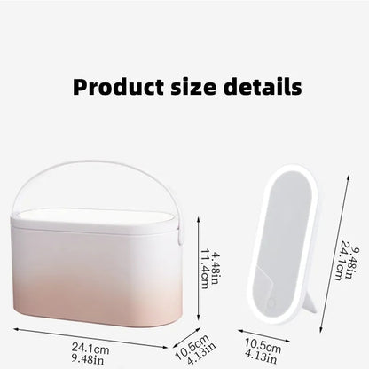 Cosmetic Organizer With Led Mirror