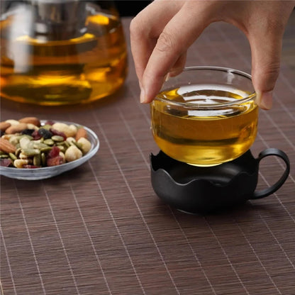 Heat Resistant Glass Teapot With Cups