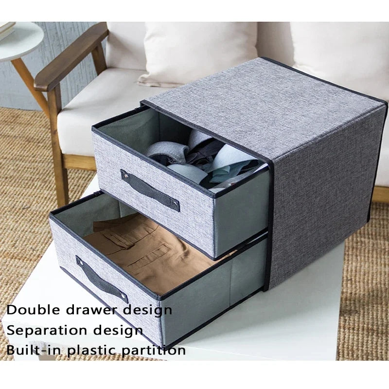 Fabric storage organizer - High quality 2 drawers storage organizer